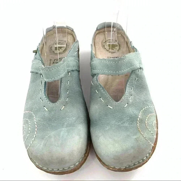 El NaturaLista flats  size 36 blue leather fairycore comfort mules artisan clogs - Picture 2 of 12